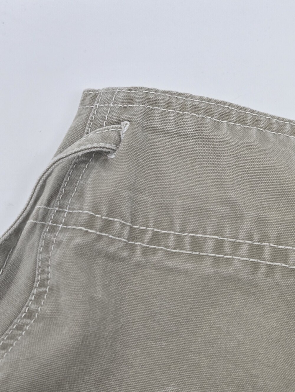 VINTAGE Y2K AMERICAN EAGLE COTTON KHAKI WRAP MAXI SKIRT WOMEN 6 BIB FRONT AEO - Picture 10 of 12